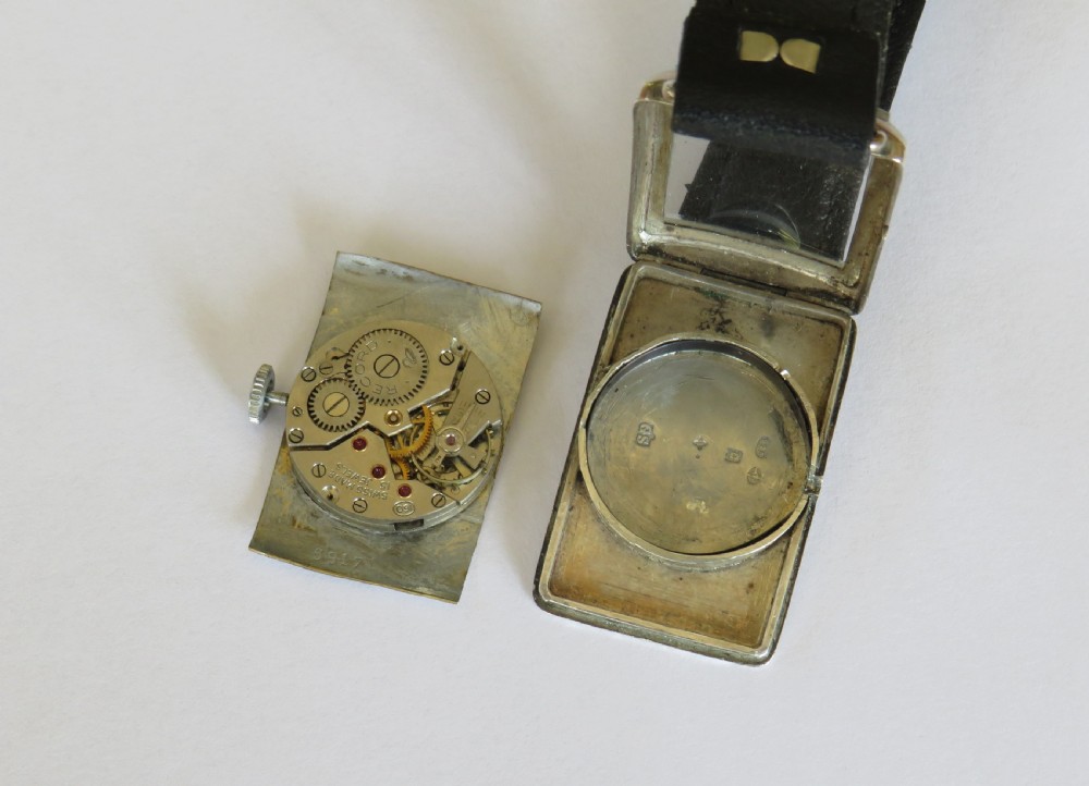 Silver Art Deco wrist watch, 1918 View III