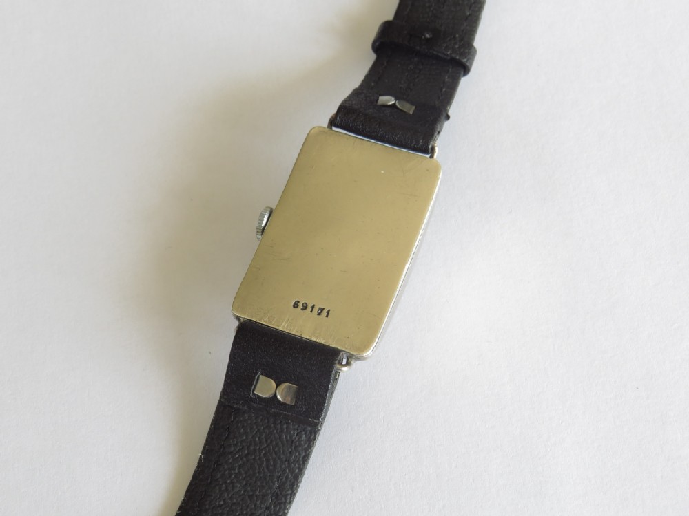 Silver Art Deco wrist watch, 1918 View V