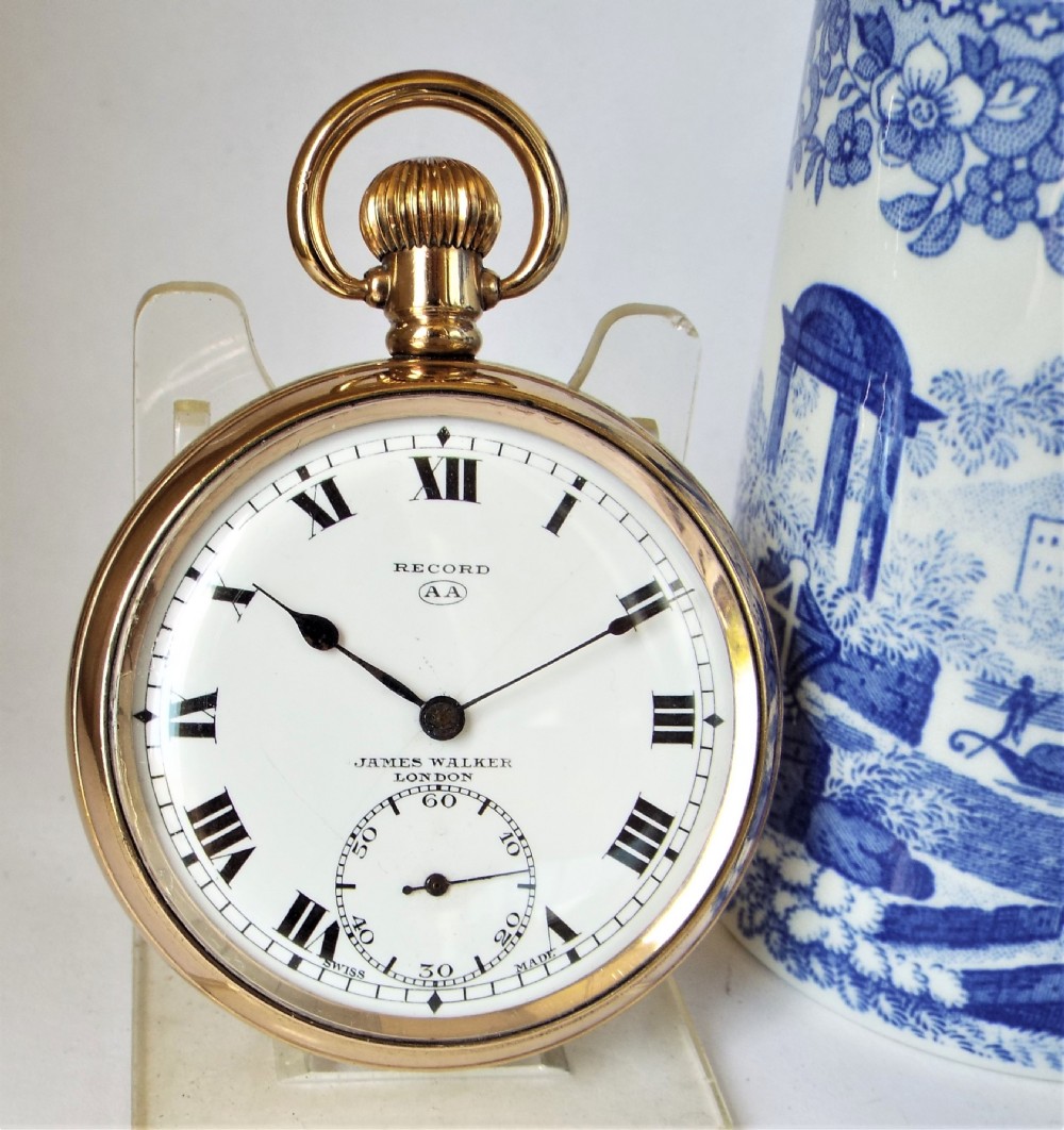 1930s James Walker London pocket watch made by Record.