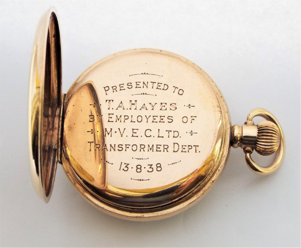 1930s James Walker London pocket watch made by Record. View IV