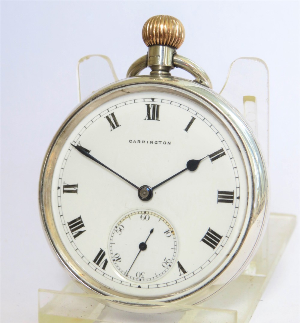Antique silver Rotherhams pocket watch for Carringtons, London