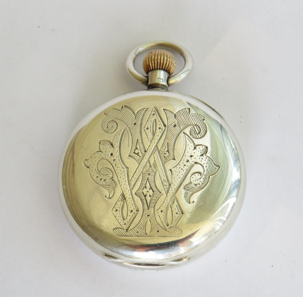 Antique silver Rotherhams pocket watch for Carringtons, London View III