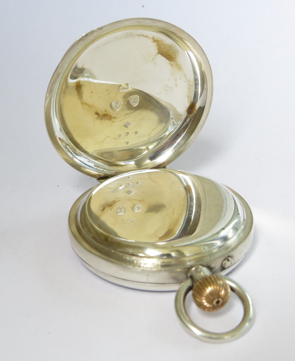 Antique silver Rotherhams pocket watch for Carringtons, London View V
