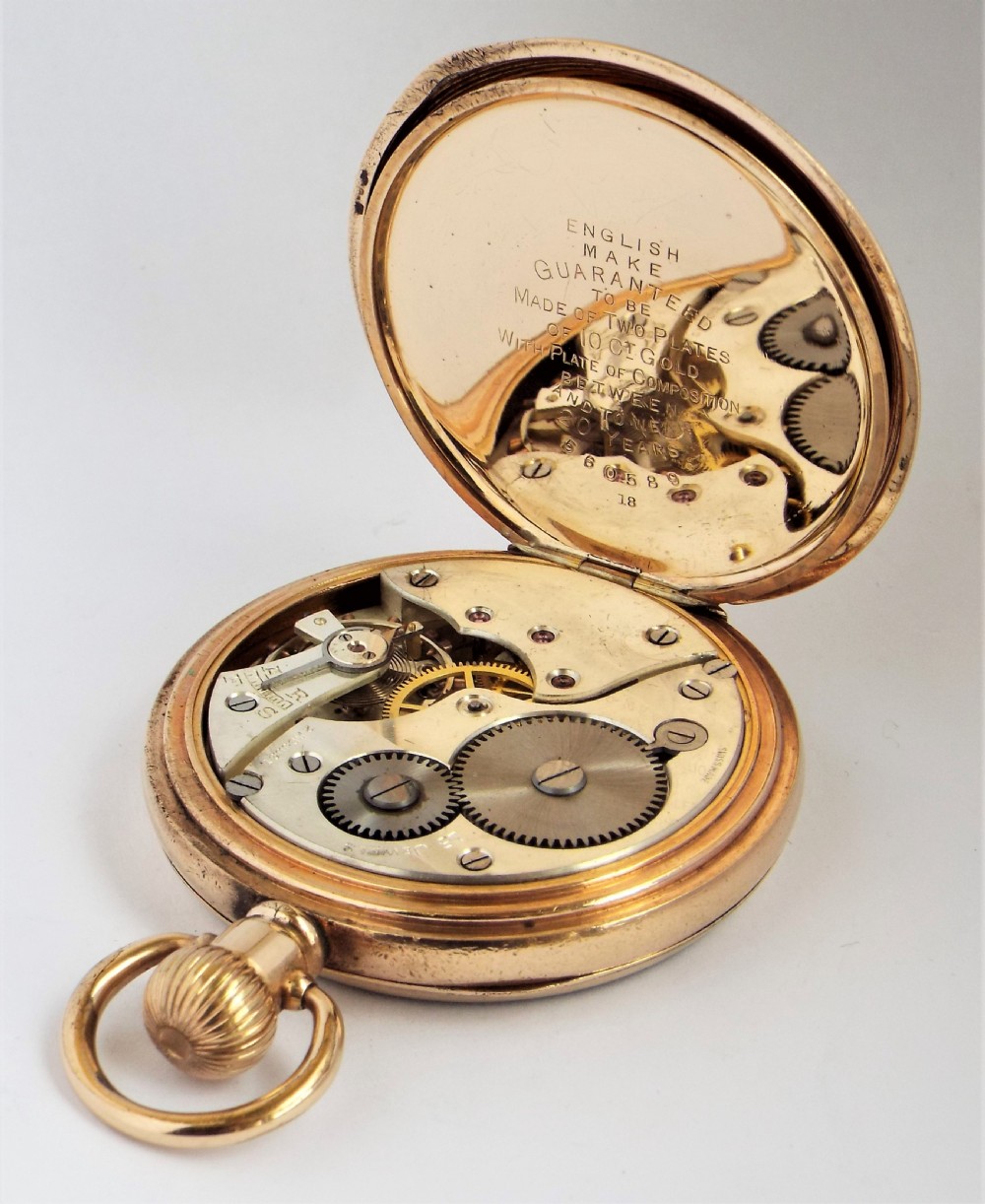 1930s Swiss gold filled pocket watch.  View IV