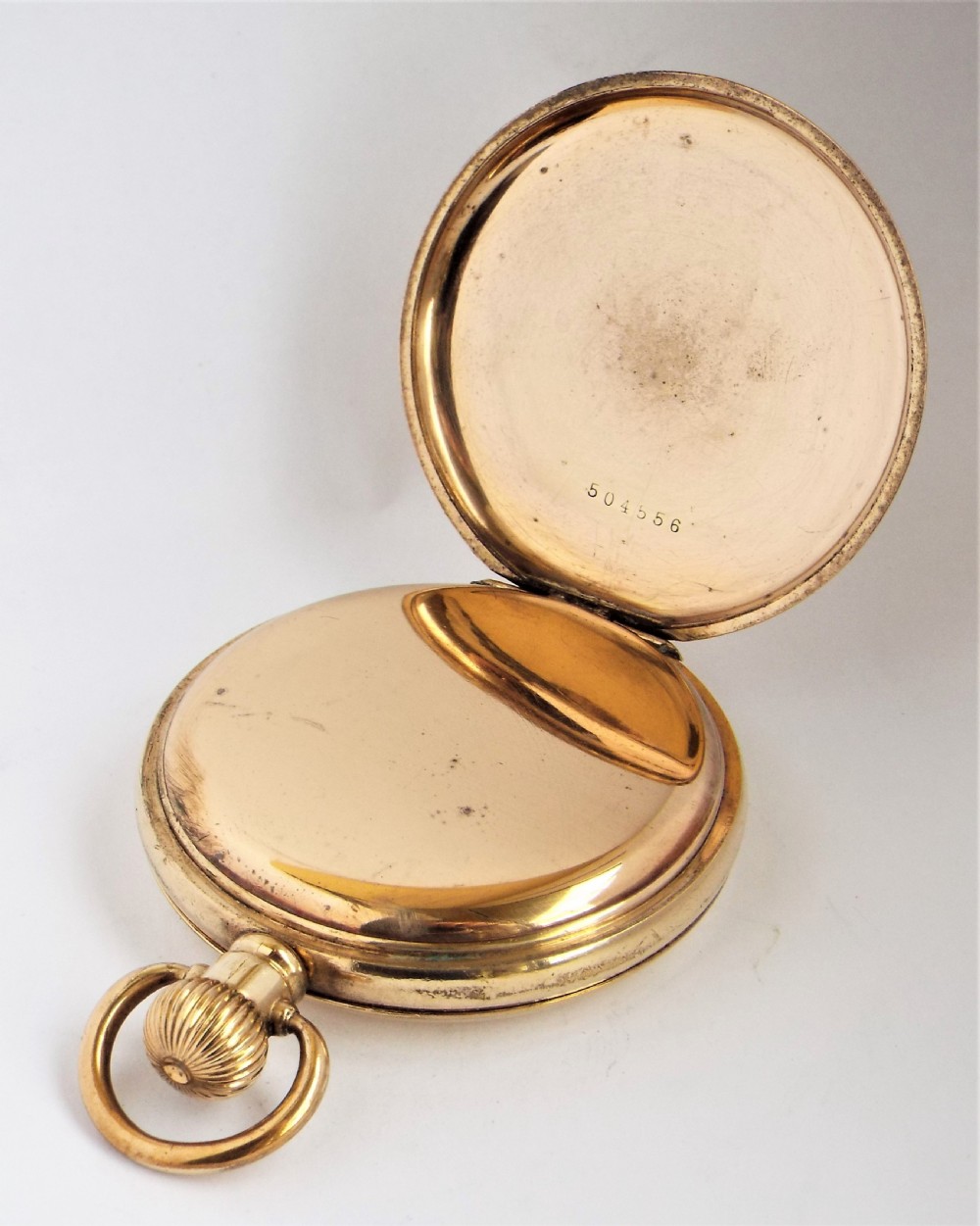 Antique 1903 Waltham Traveler full hunter pocket watch. View IV