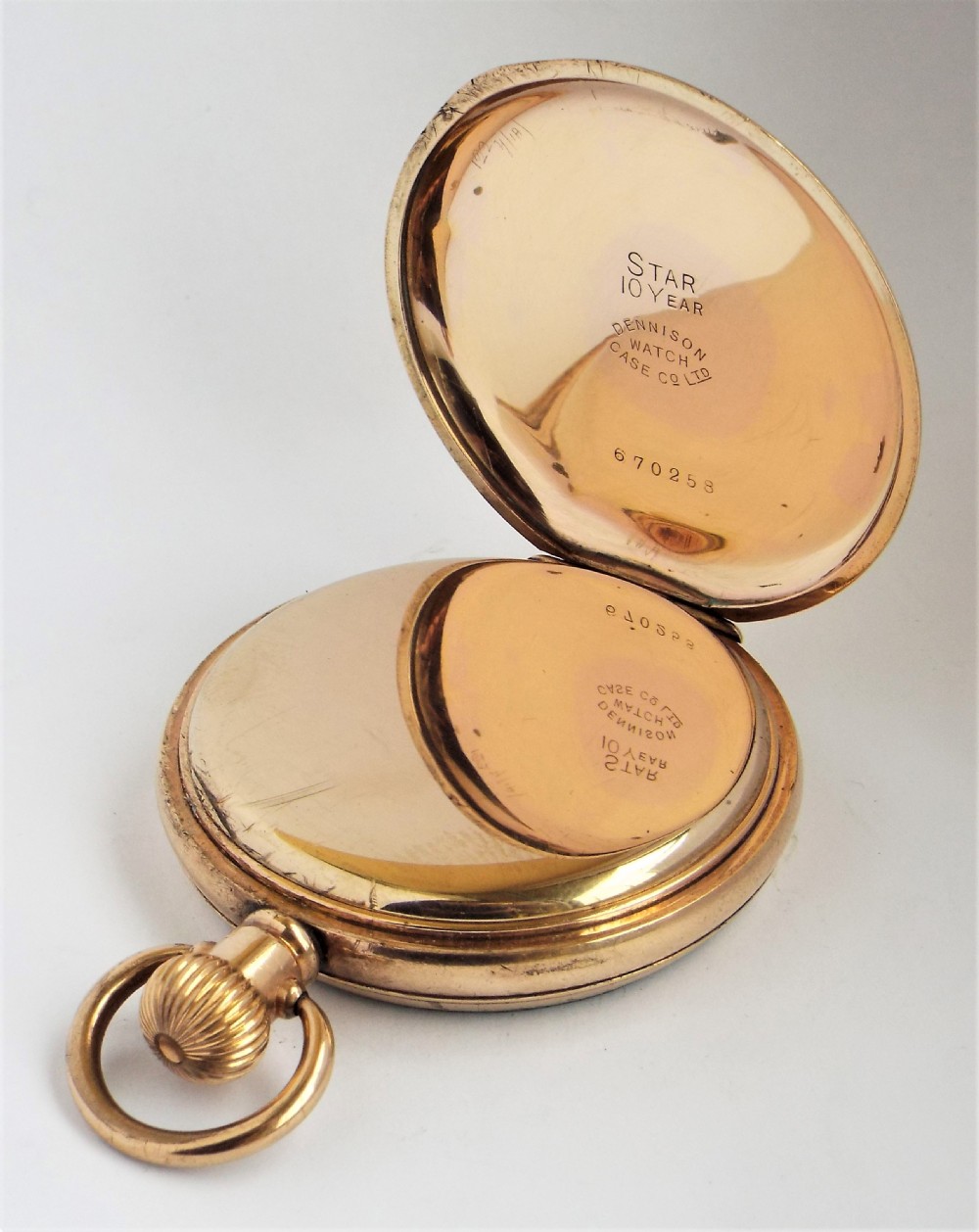 1930s Cyma stem winding pocket watch. View III