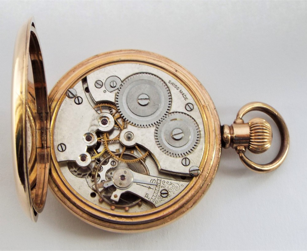 1930s Cyma stem winding pocket watch. View V