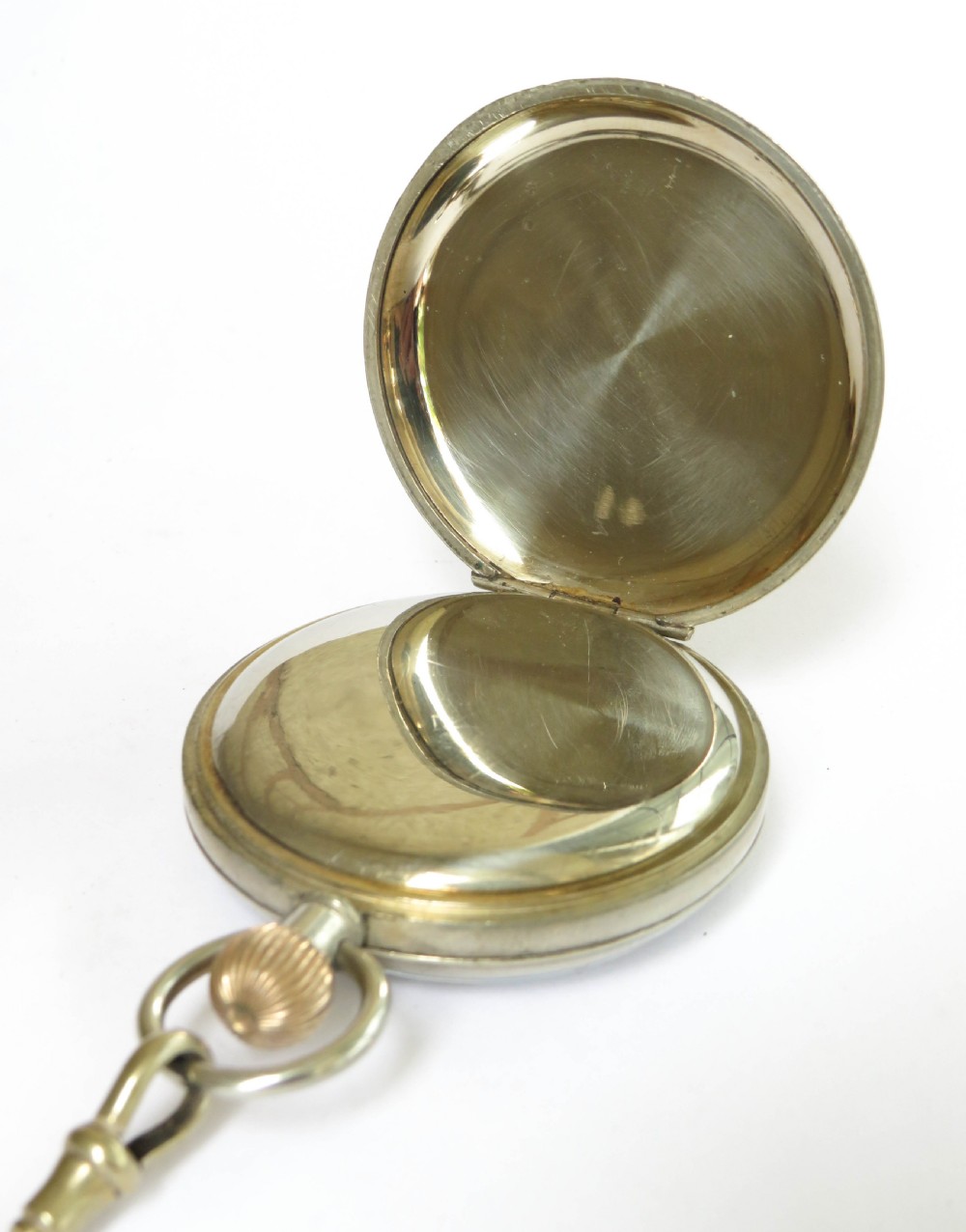 Antique Valmor pocket watch and chain View VI