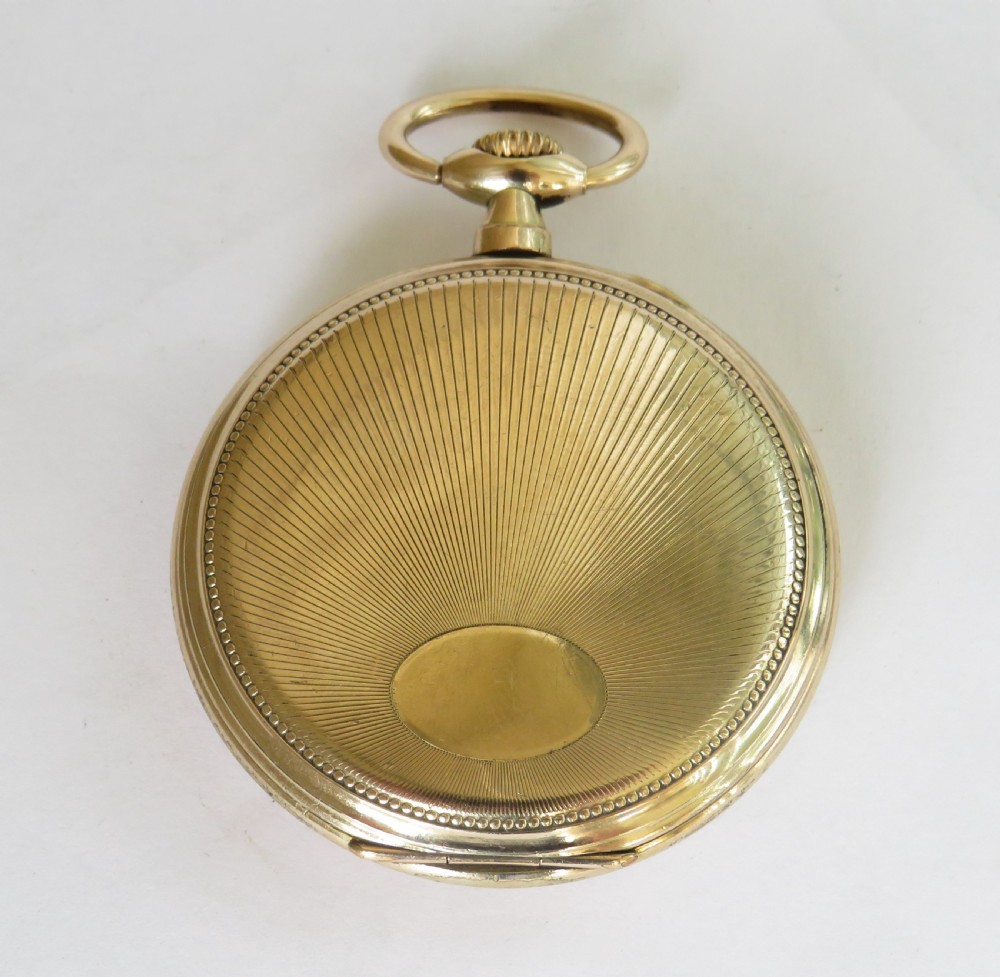 Antique gold plated pocket watch View III
