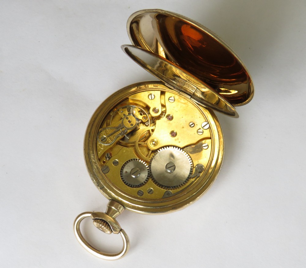 Antique gold plated pocket watch View V