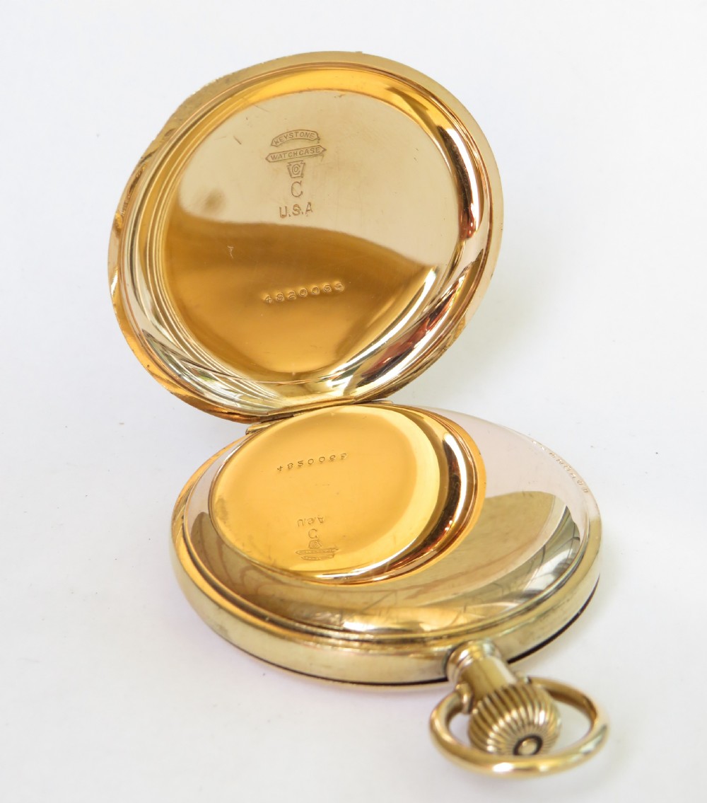 1921 Elgin full hunter pocket watch View III