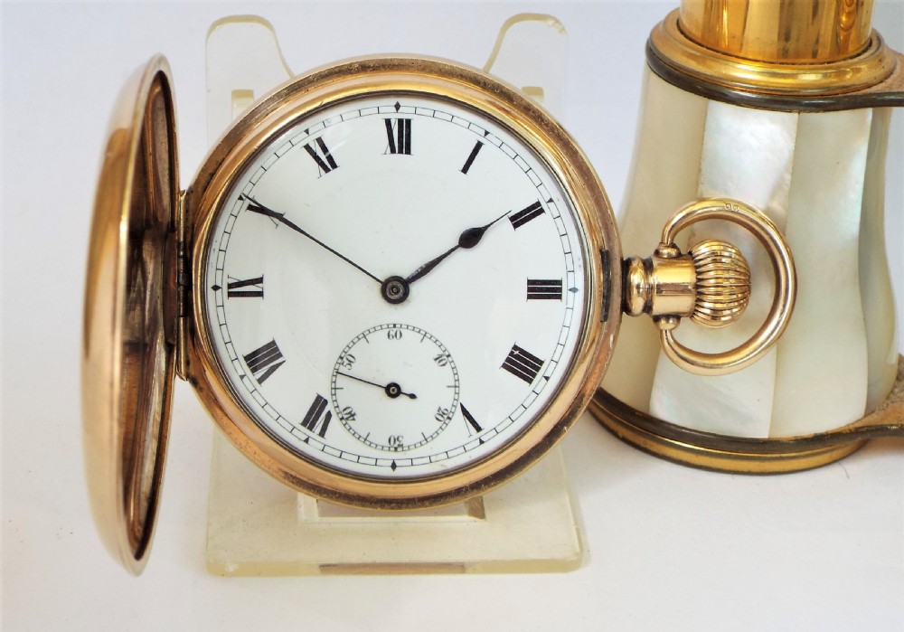 1920s full hunter pocket watch by the Urania Watch Company.