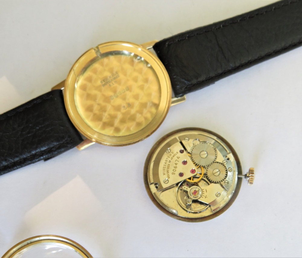 Gents 9ct gold Winegartens wrist watch, 1966 View III