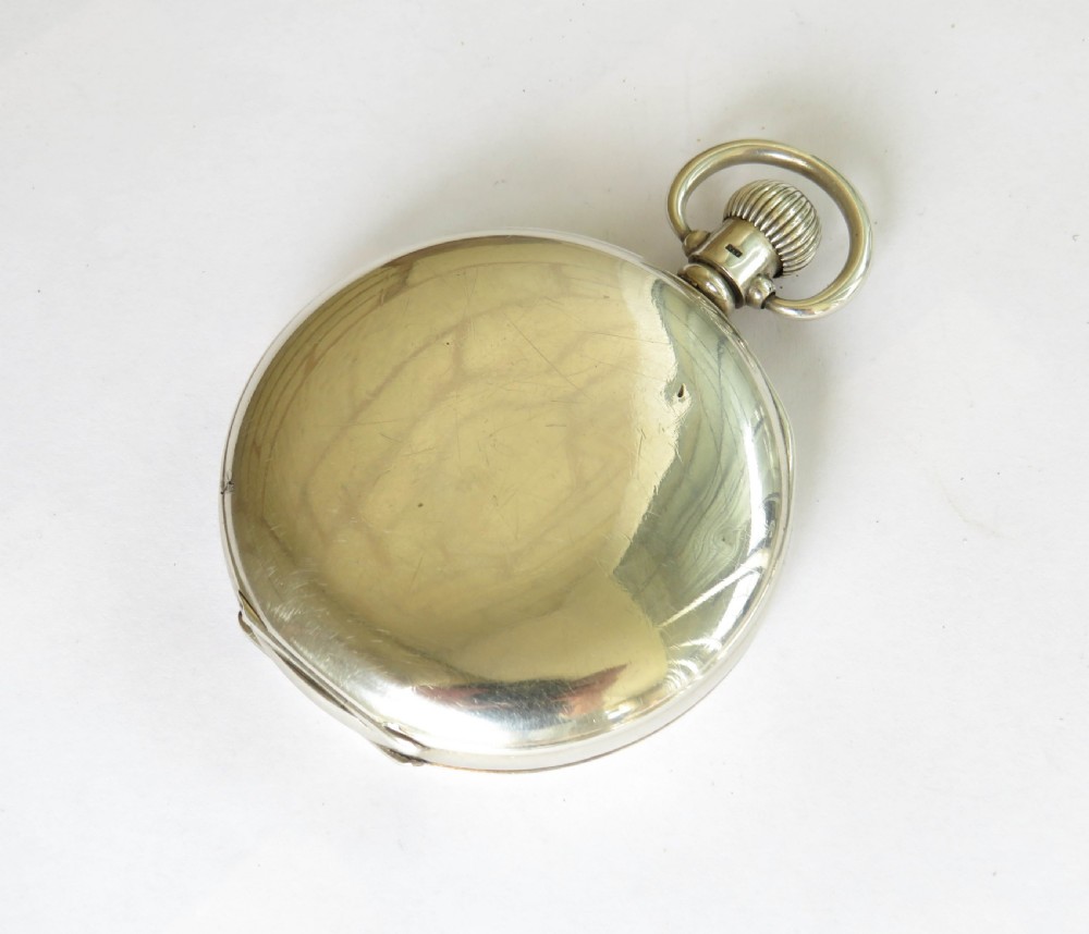 Antique Waltham silver full hunter pocket watch View V