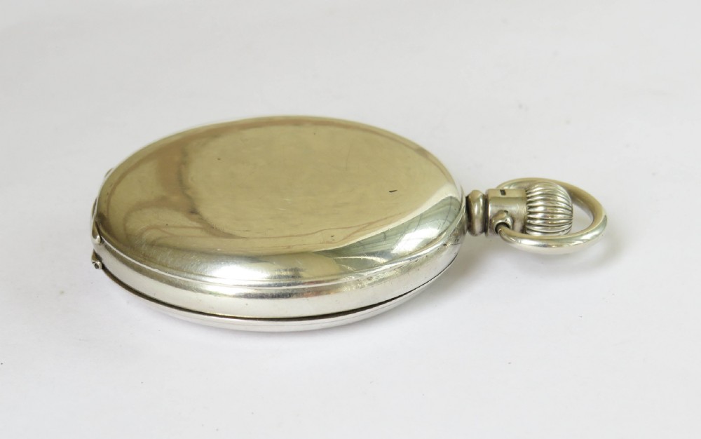 Antique Waltham silver full hunter pocket watch View VI