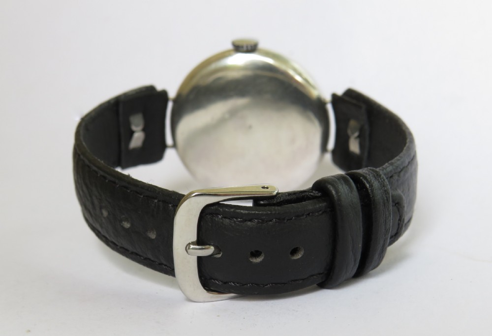 Antique silver trench watch, 1915 View VI