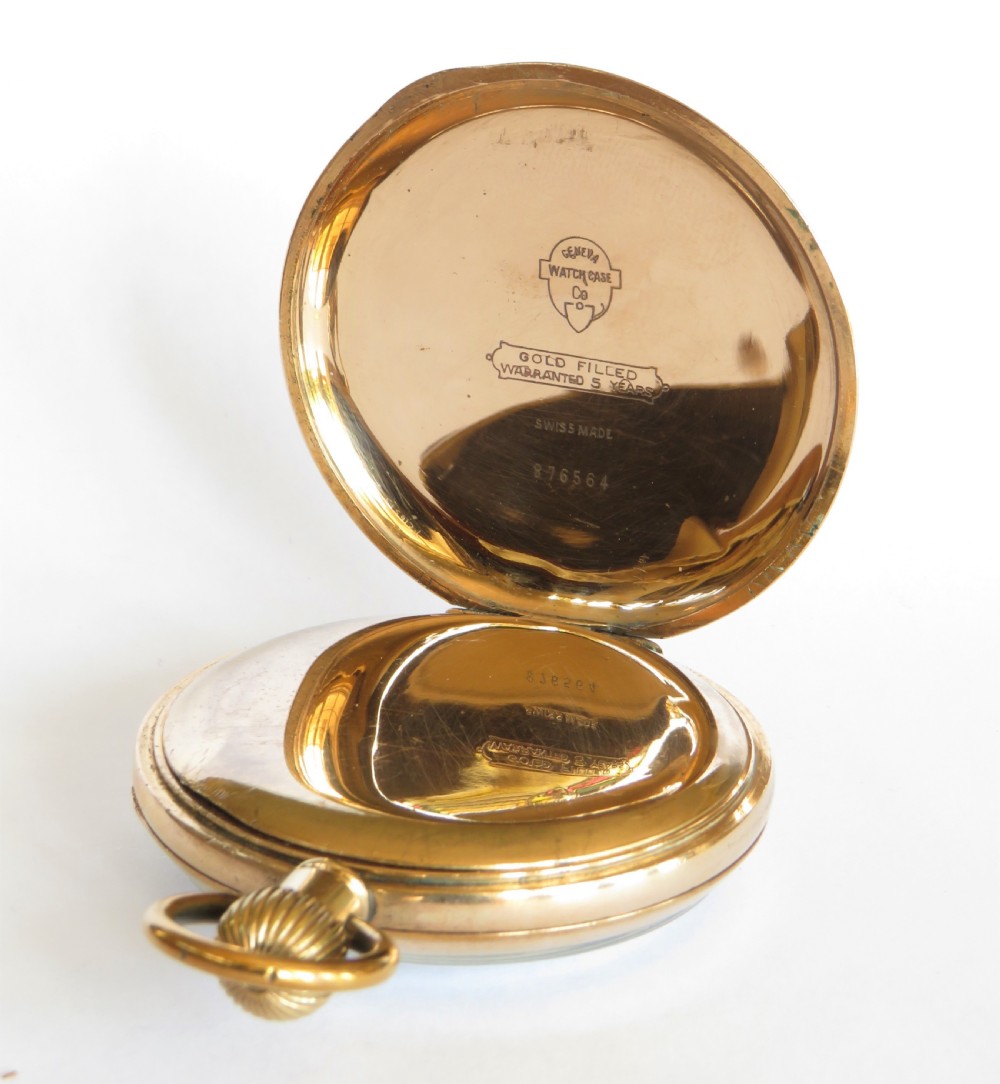 Antique Swiss gold filled pocket watch View III
