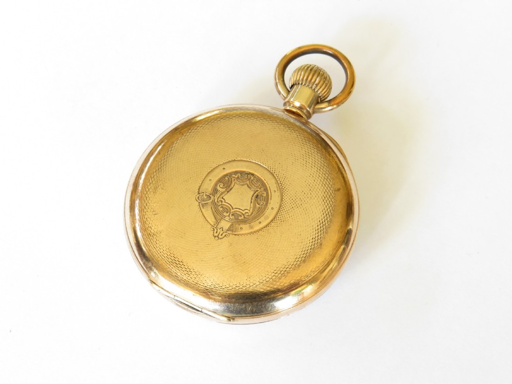 Antique Swiss gold filled pocket watch View V