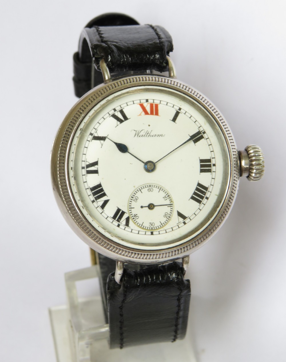 Gents antique silver Waltham wrist watch View II