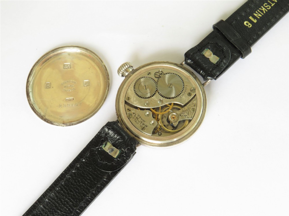 Gents antique silver Waltham wrist watch View III