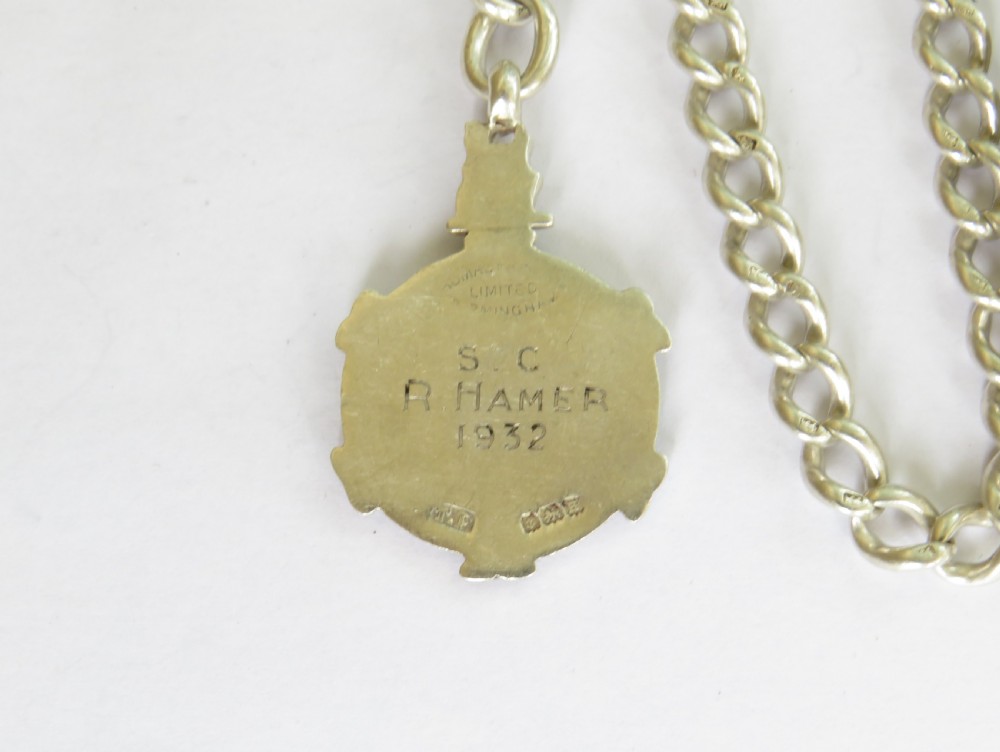 Antique Swiss silver pocket watch, 1924 View IV