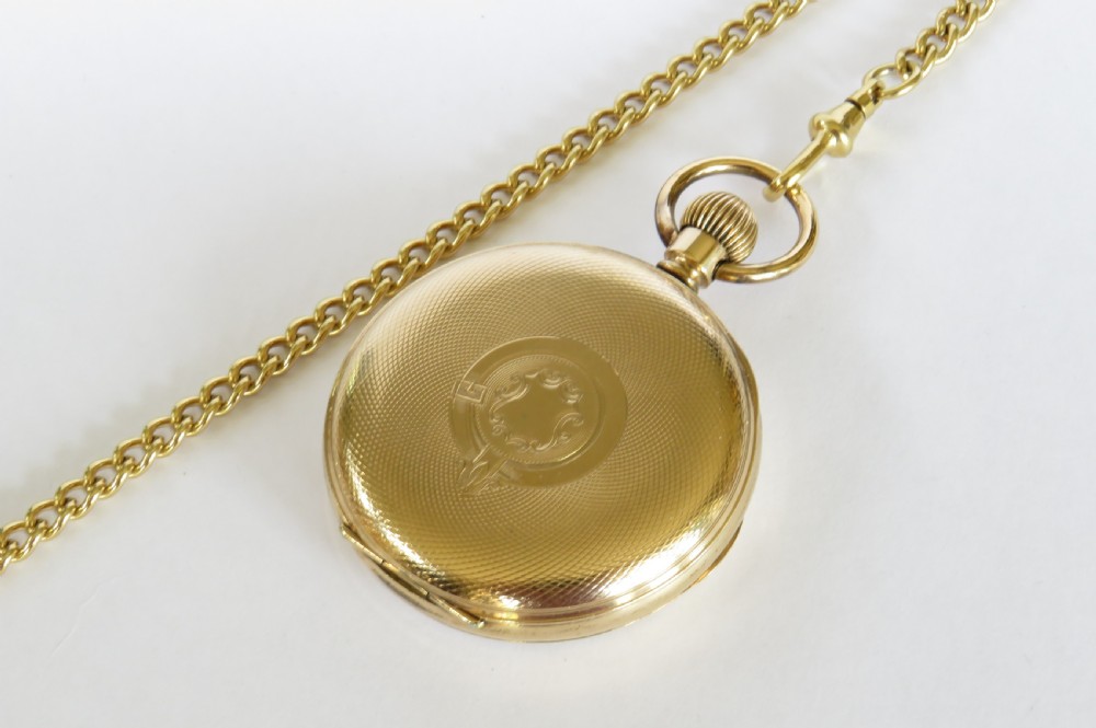 1920s Swiss pocket watch and chain View IV