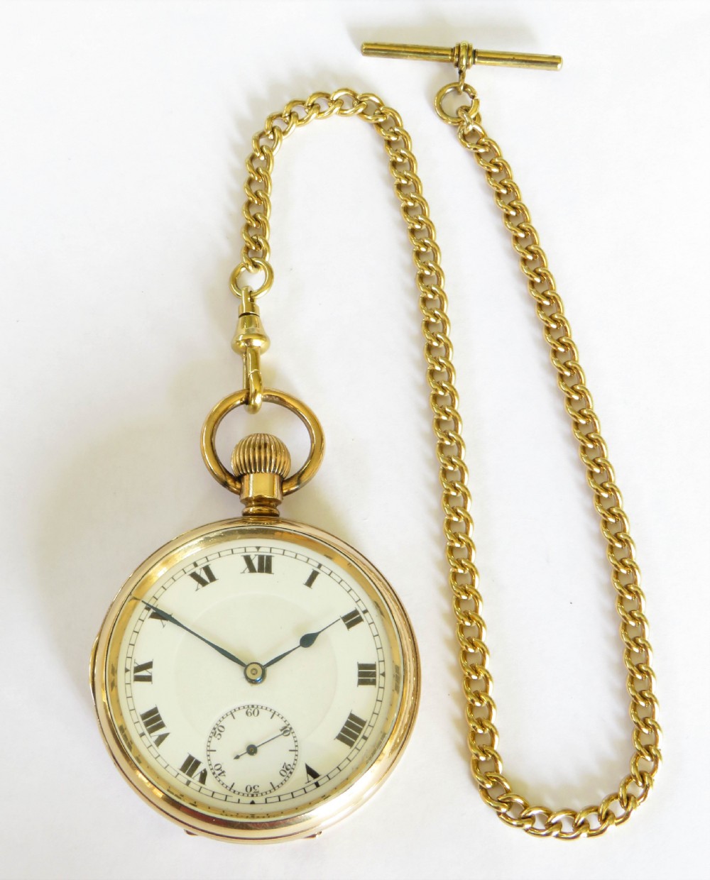 1920s Swiss pocket watch and chain View V