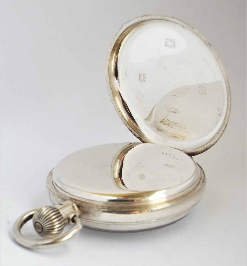 1937 silver Revue pocket watch. View III