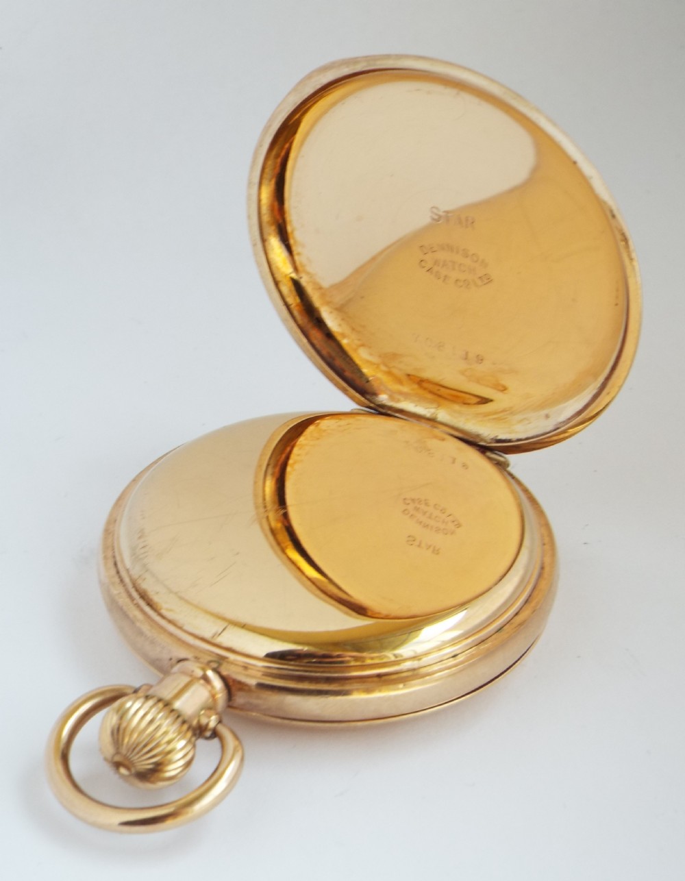 Antique Waltham full hunter pocket watch, 1919. View IV