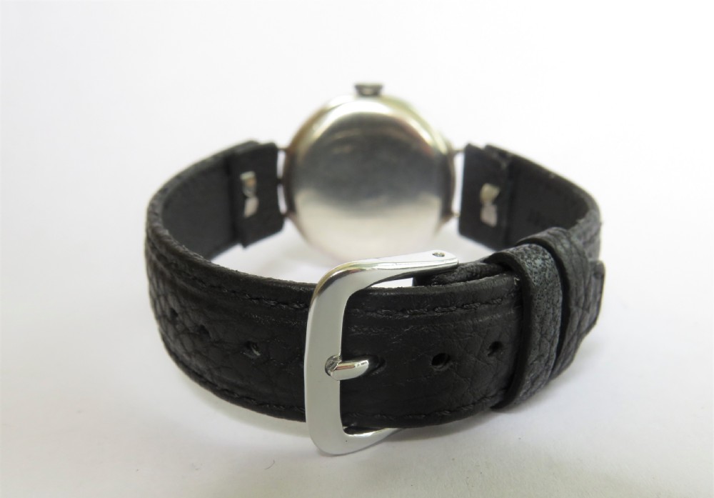 Antique mid-size silver half hunter trench watch View VI