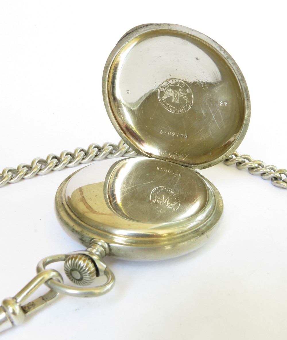 Antique Longines pocket watch and chain View IV