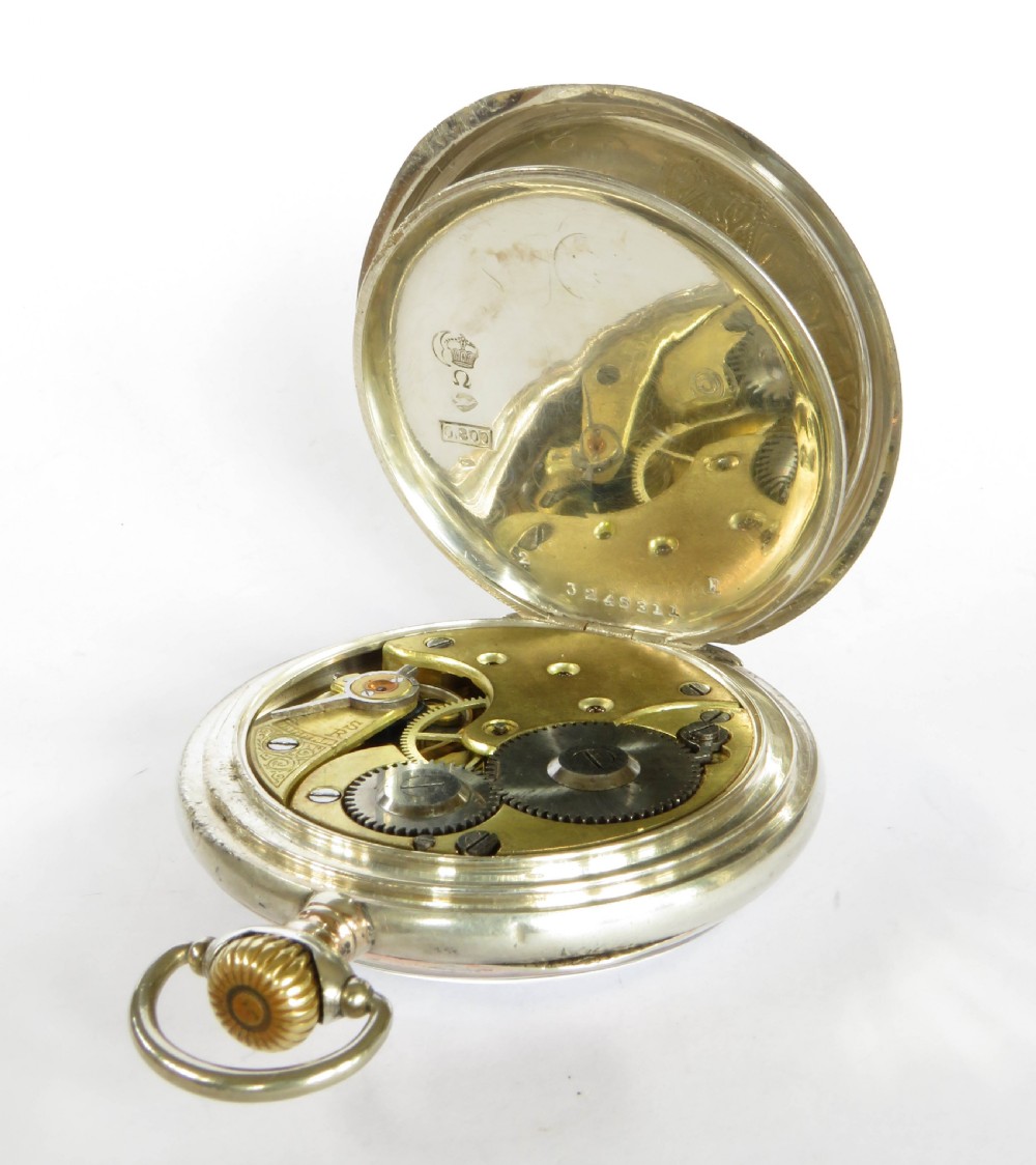Antique silver Omega pocket watch View IV
