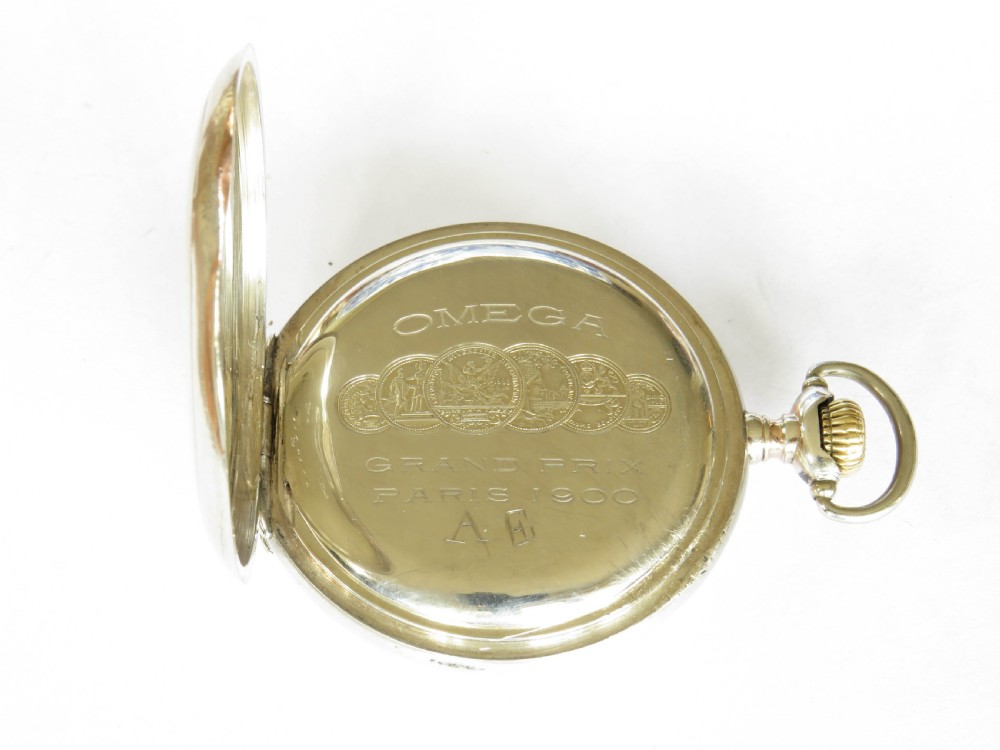 Antique silver Omega pocket watch View VI