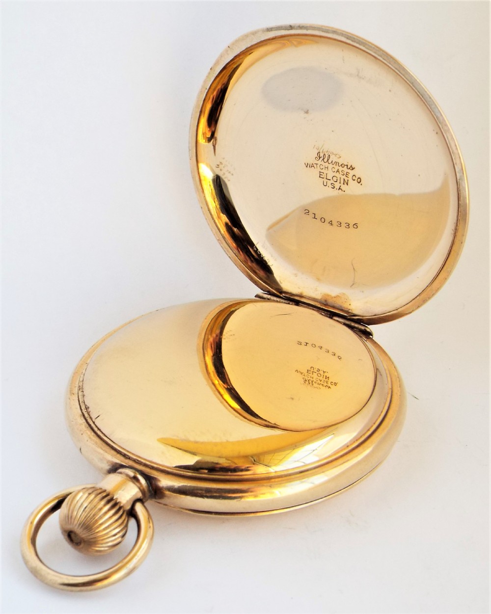 Antique Thomas Russell full hunter pocket watch 1920s. View IV