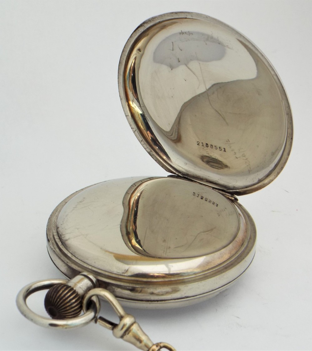 Antique 1920s Limit pocket watch and chain. View IV