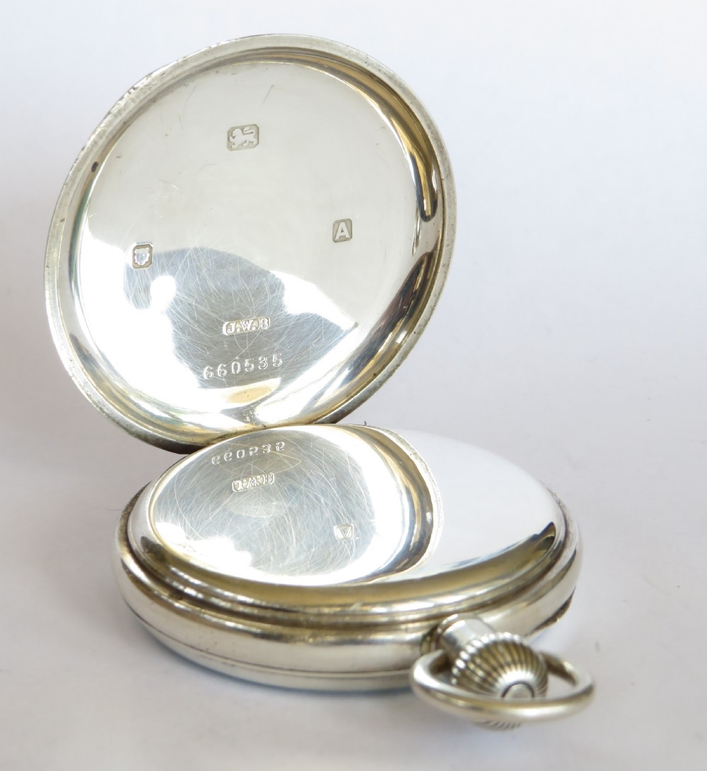 1936 silver Cyma pocket watch for J W Benson View IV