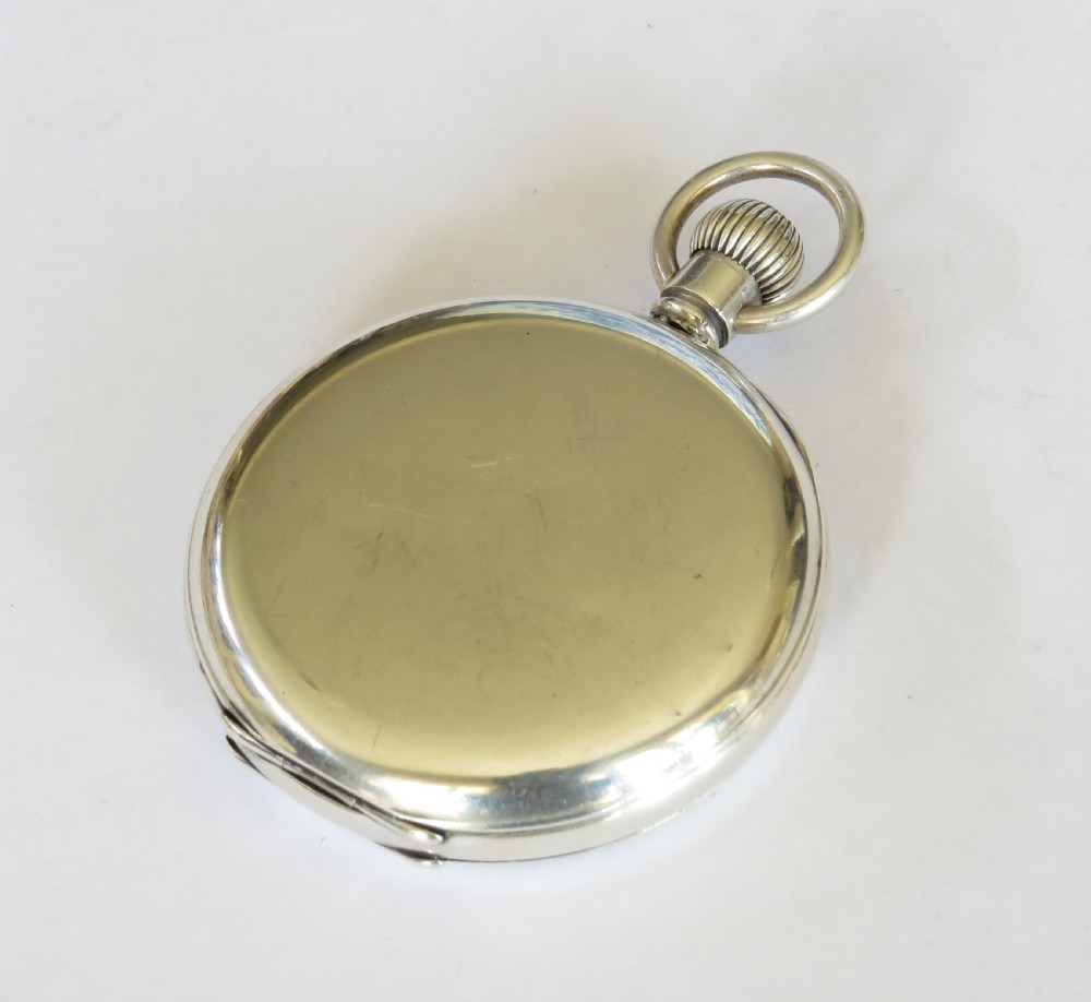 1936 silver Cyma pocket watch for J W Benson View V