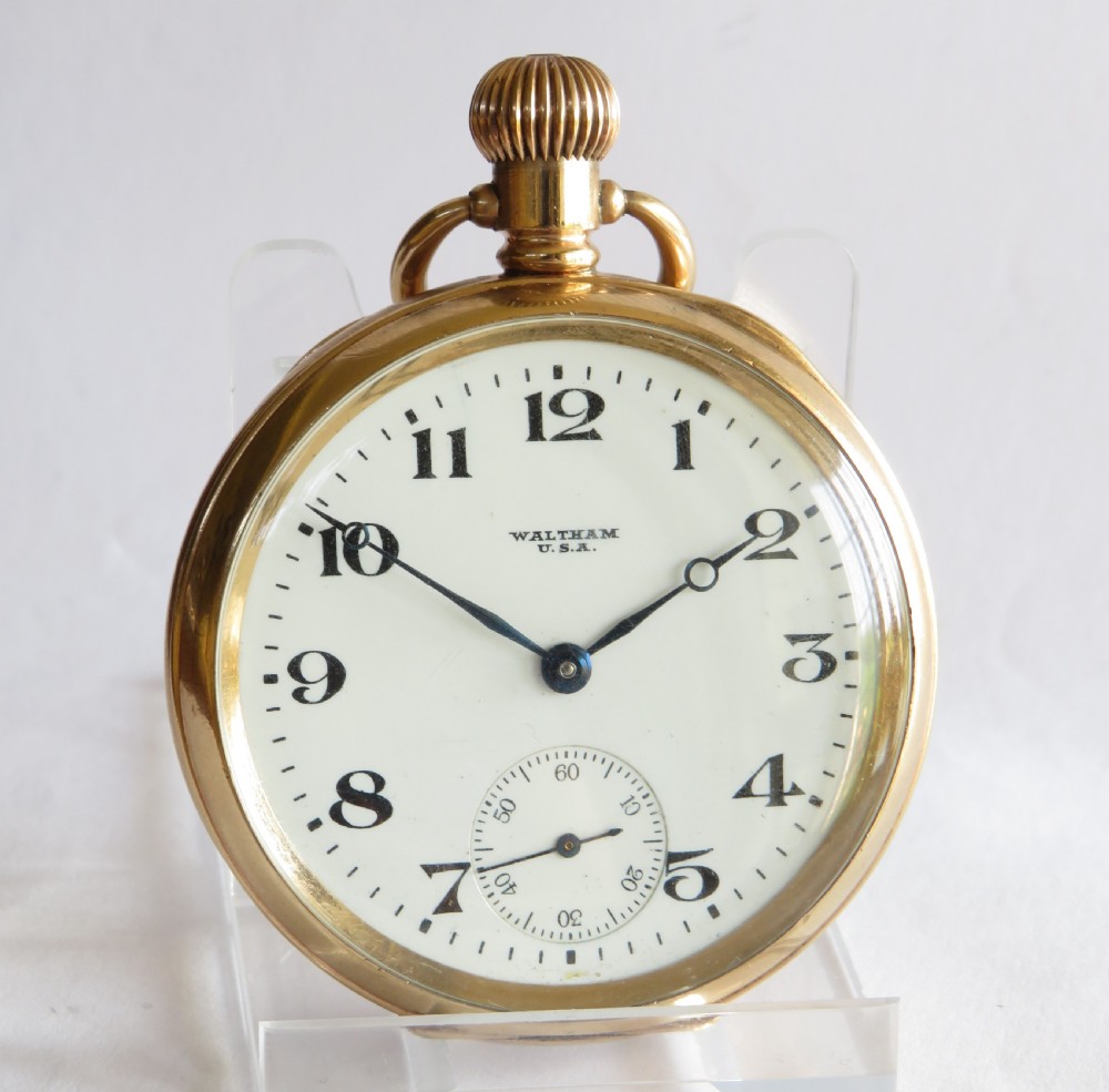 Antique Waltham pocket watch, 1918 View II