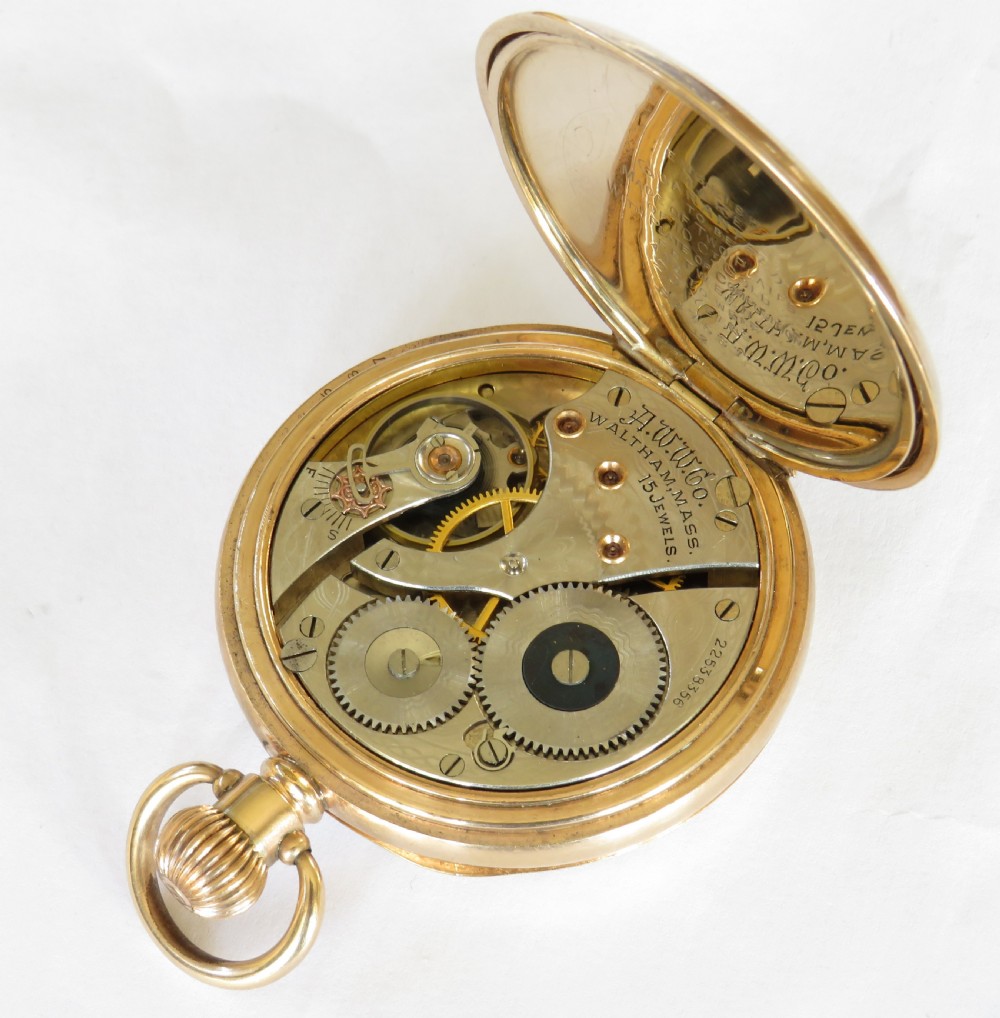 Antique Waltham pocket watch, 1918 View III