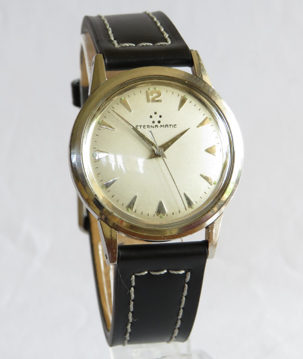 Gents Eterna-Matic wrist watch, 1957 View II