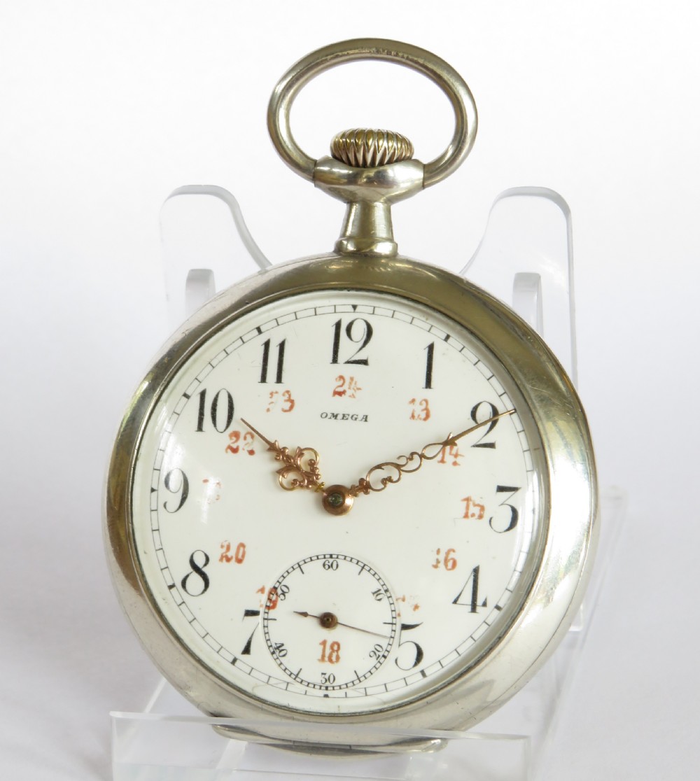 Antique Omega silver pocket watch