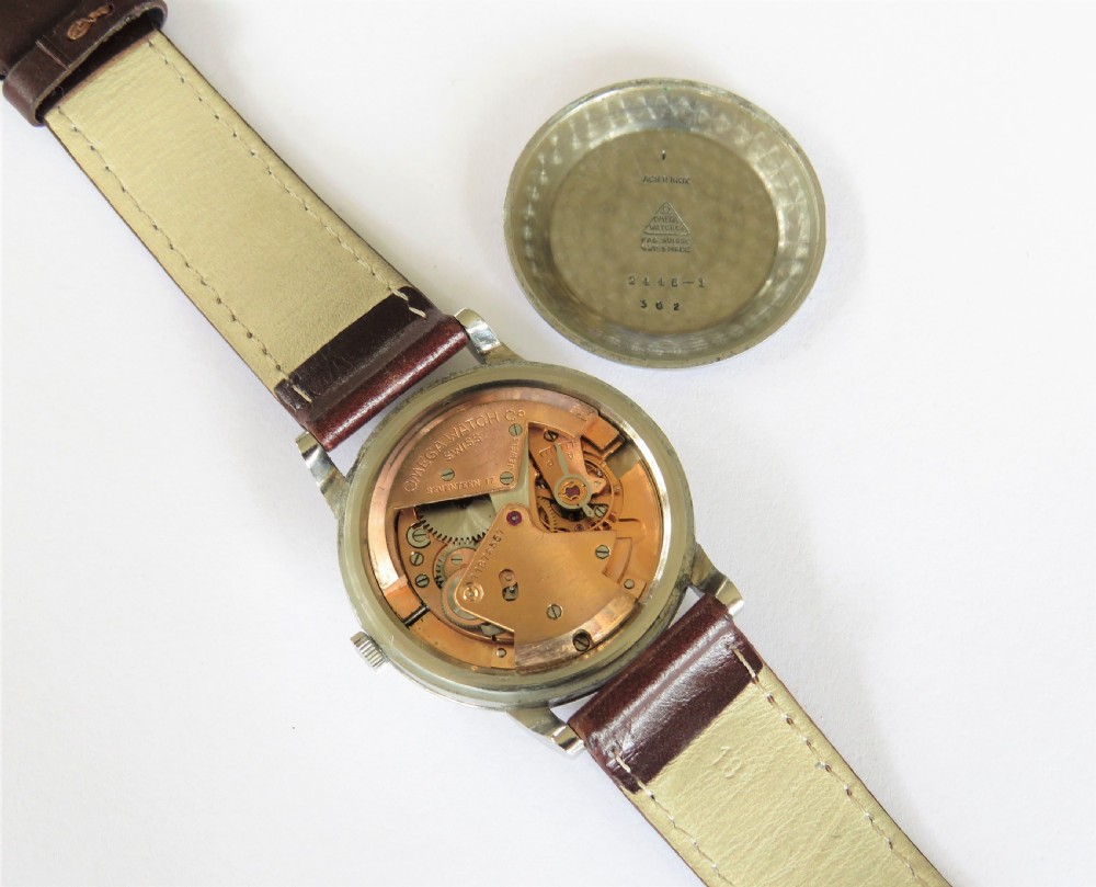 Gents bumper automatic Omega wrist watch, 1949 View III