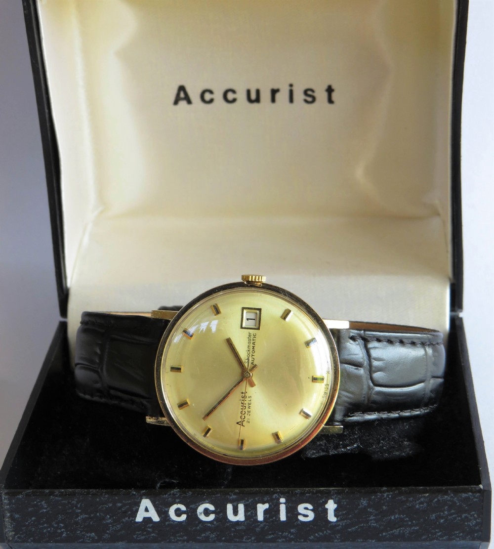 Gents 9ct gold Accurist wrist watch, 1965 View II