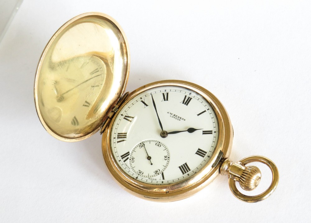 Revue full hunter pocket watch for J W Benson View II