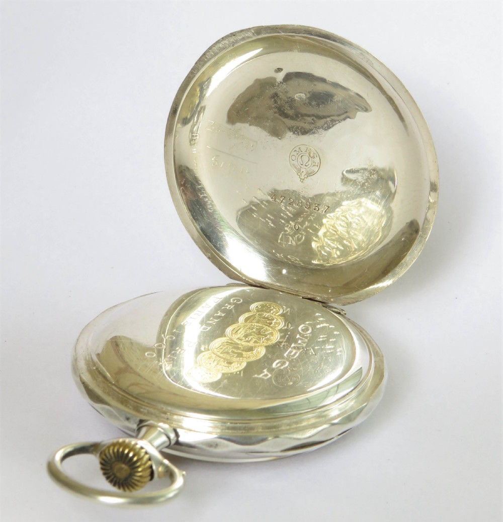 Antique Omega silver pocket watch View V