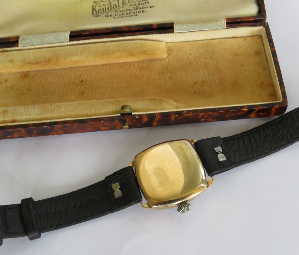 Rare 9ct rose gold Waltham Chevalier wrist watch, 1930 View VI