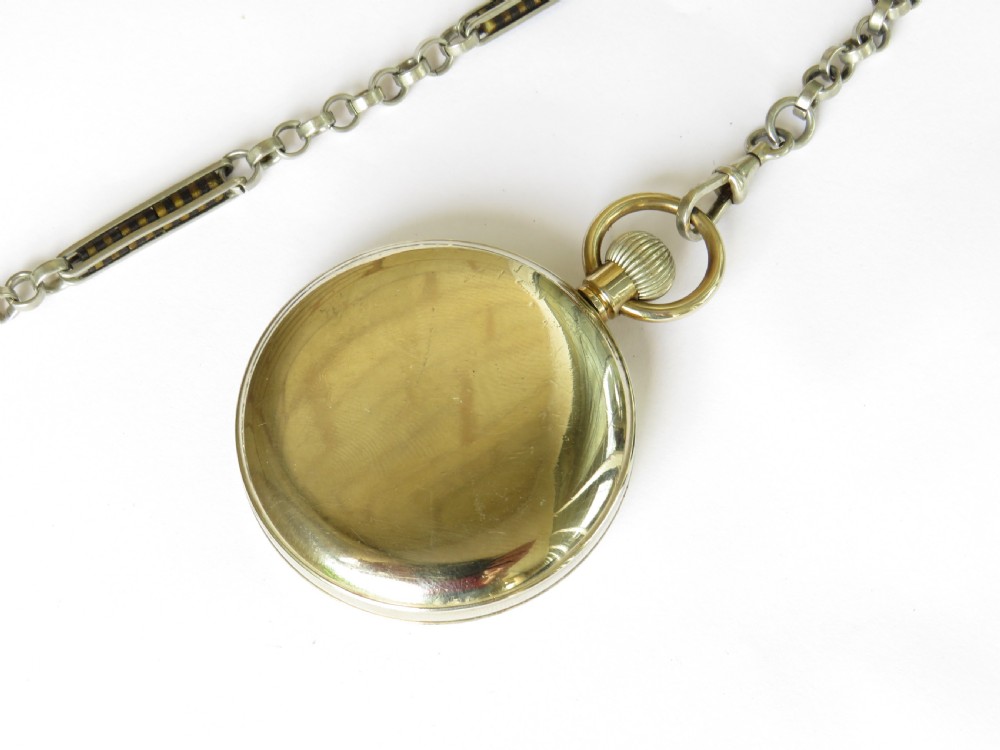 1930s Cortebert pocket watch and chain View IV