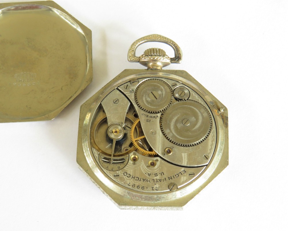 Antique Elgin pocket watch, 1919 View III