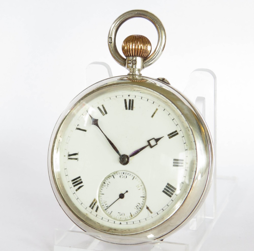 Rotherham & Sons silver pocket watch, 1929