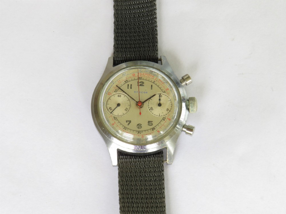 Gents 1940s Bancor chronograph wrist watch View III